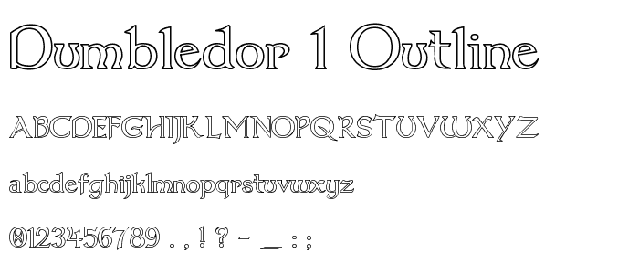 Dumbledor 1 Outline font